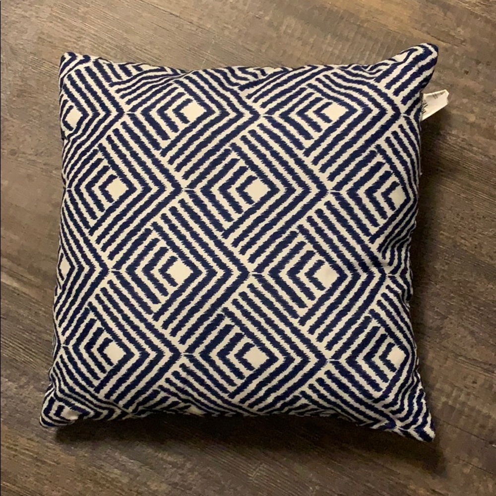 Blue Chevron Throw Pillow